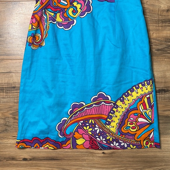 Lilly Pulitzer Kiki Engineered Optical Confusion V Neck Sleeveless Dress - Picture 3 of 9